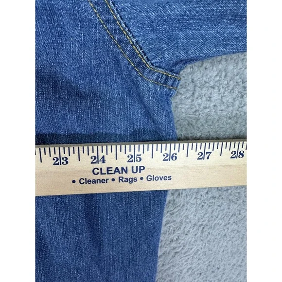 Route 66 Denim Shirt Mens Extra Large Blue Long Sleeve Button Front Pockets Men - Picture 5 of 8